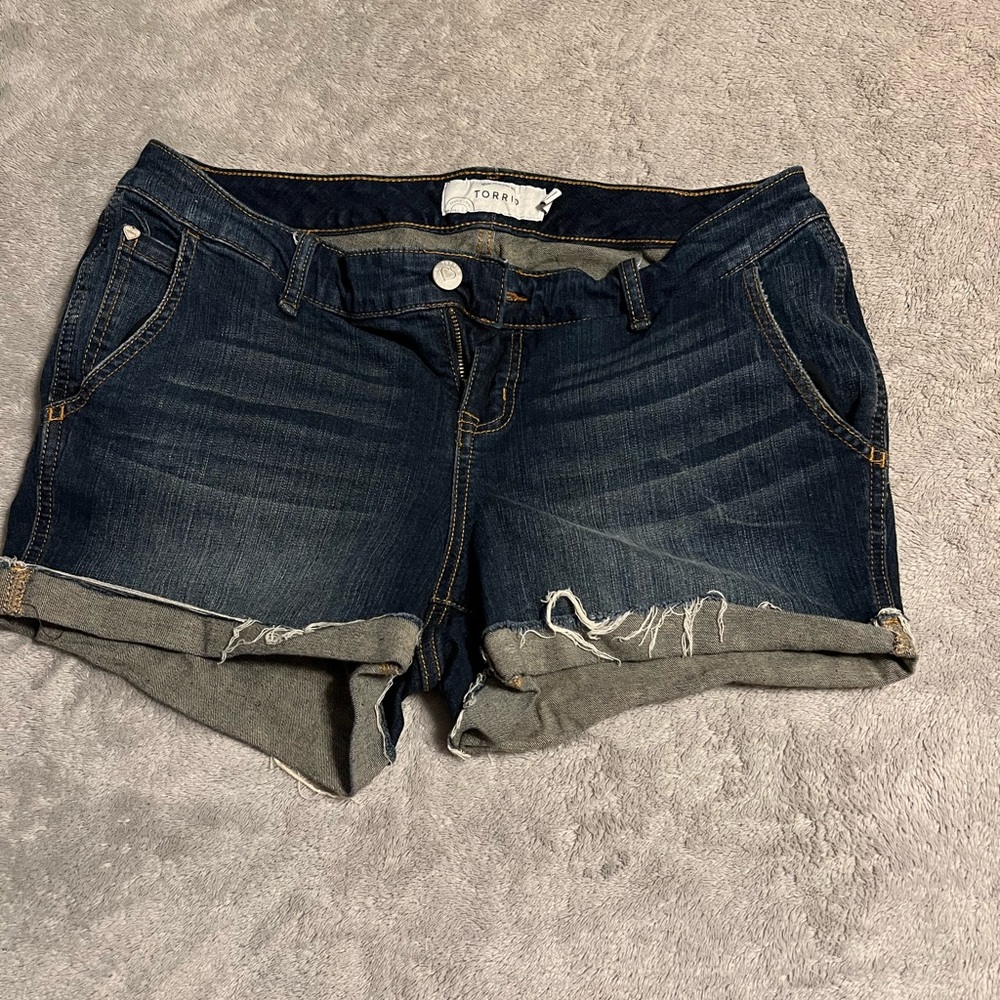 Torrid Dark Blue Denim Shorts